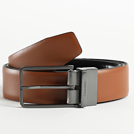 Calvin Klein - Cintura reversibile Slim Frame 0364 nero marrone