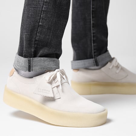 Clarks - Chaussures Ashcott Cup Off White