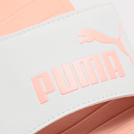 Puma - Claquettes Femme Popcat 20 372279 Blanc Apricot Blush