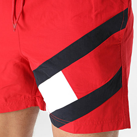 Tommy Hilfiger - Pantalón corto de baño con cordón mediano 2048 Rojo