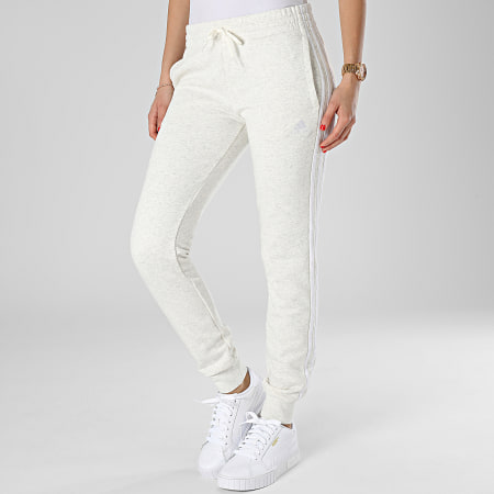 Adidas Sportswear - Pantalon Jogging Femme 3 Stripes ID0012 Beige Chiné