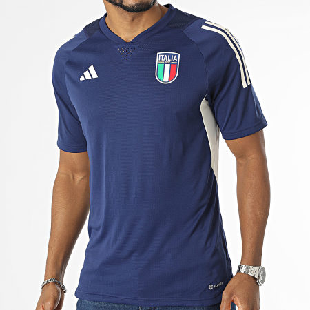 Adidas Sportswear - Maillot De Foot A Bandes FIGC Pro HS9845 Bleu Marine