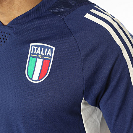 Adidas Performance - FIGC Pro HS9845 Camiseta de fútbol a rayas azul marino