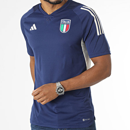 Adidas Sportswear - Maillot De Foot A Bandes FIGC Pro HS9845 Bleu Marine