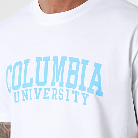 Classic Series - Tee Shirt Oversize Large Columbia Blanc Bleu Ciel