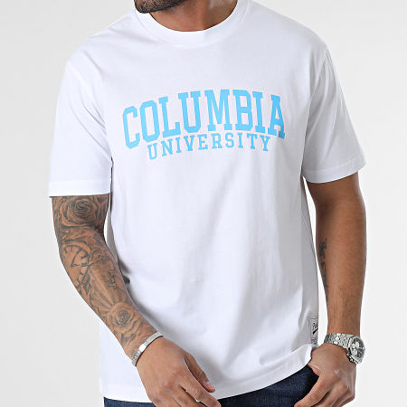 Classic Series - Tee Shirt Oversize Large Columbia Blanc Bleu Ciel