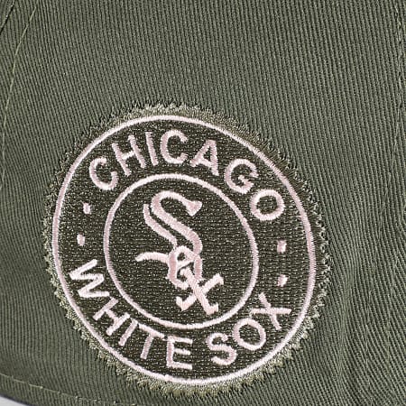 New Era - Cappello Snapback con patch laterale Chicago White Sox Verde Khaki
