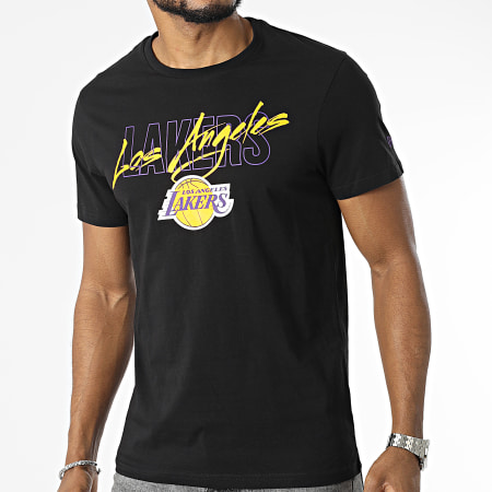 New Era - Camiseta Script Los Angeles Lakers 60332183 Negro