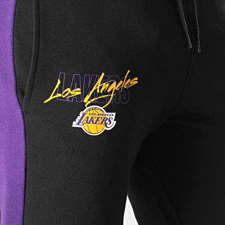 New Era - Los Angeles Lakers 60332192 Negro Script Banda Pantalones de chándal