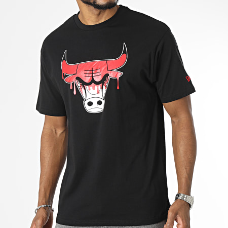 New Era - Maglietta NBA Drip Logo Chicago Bulls 60332207 Nero