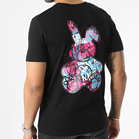 Sale Môme Paris - Maglietta nera Graffiti Rabbit