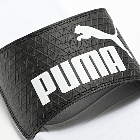 Puma - Claquettes Popcat 20 Logo Power 390960 Blanc Noir