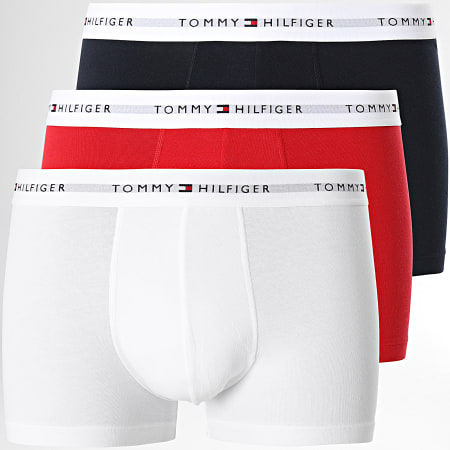 Tommy Hilfiger - Lot De 3 Boxers Premium Essentials 2761 Bleu Marine Blanc Rouge