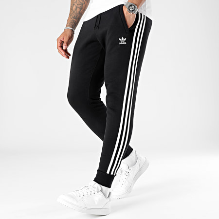 Adidas Originals - Set di 2 pantaloni da jogging con bande verde nero GN3458 HK7299