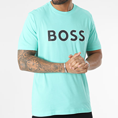 BOSS - Camiseta 50488793 Turquesa