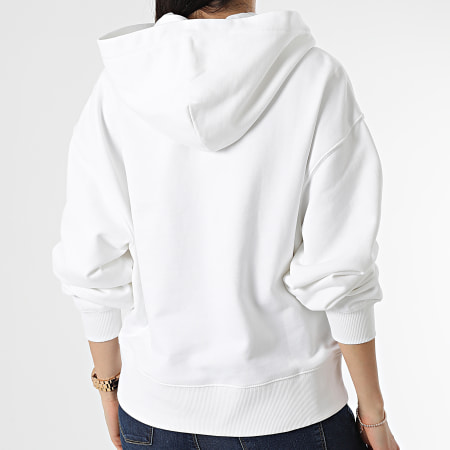 Calvin Klein - Felpa con cappuccio da donna 0434 Bianco