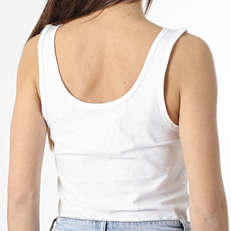 Calvin Klein - Camiseta de tirantes de mujer Institucional Strapp 1064 Blanco