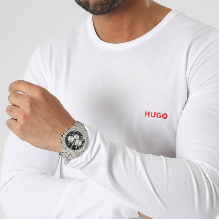 HUGO - Lot De 3 Tee Shirts Manches Longues 50492631 Noir Blanc
