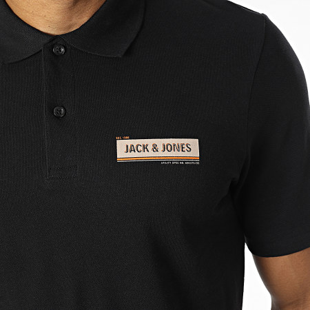 Jack And Jones - Polo Manches Courtes Adam Noir