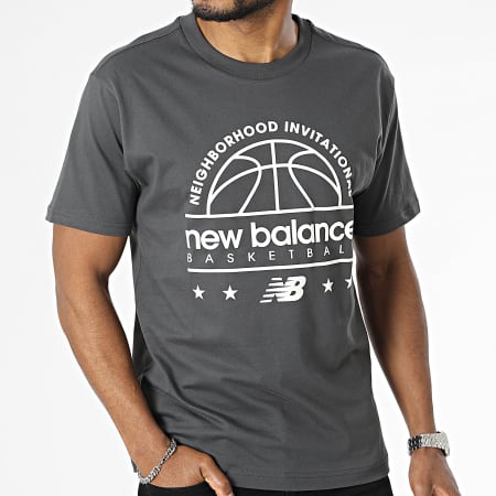 New Balance - MT31586 Camiseta gris antracita