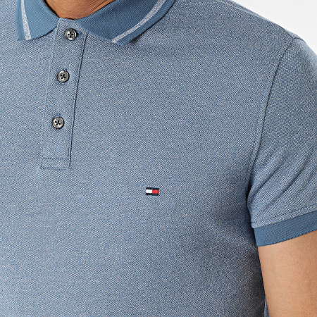 Tommy Hilfiger - Polo met korte mouwen Pretwist Mouline Tipped 0780 Gevlekt Blauw