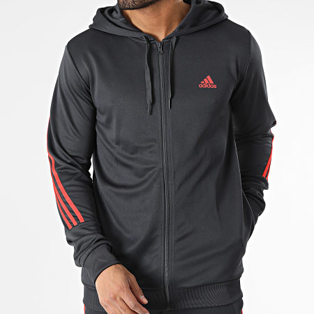 Adidas Sportswear - Tuta 3 strisce IC6764 Grigio antracite