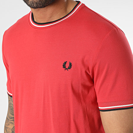 Fred Perry - Maglietta Twin Tipped M1588 Rosso