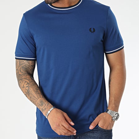 Fred Perry - Camiseta Twin Tipped M1588 Azul