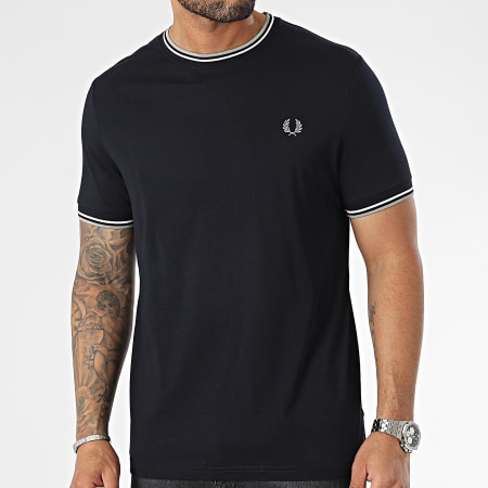 Fred Perry - Maglietta Twin Tipped M1588 blu navy