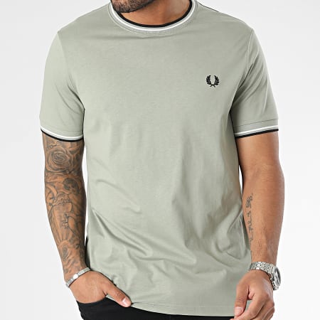 Fred Perry - Tee Shirt Twin Tipped M1588 Vert Clair