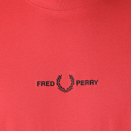 Fred Perry - Maglietta con logo ricamato M4580 Rosso