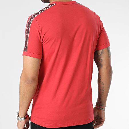 Fred Perry - Tee Shirt A Bandes Contrast Tape Ringer M4613 Rouge