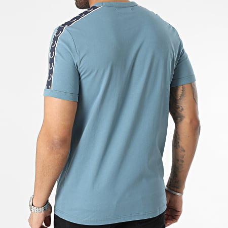 Fred Perry - Camiseta de tirantes con cinta de contraste M4613 Azul claro