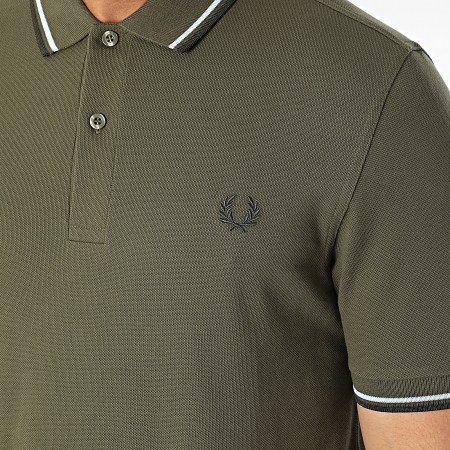 Fred Perry - Polo Manches Courtes Twin Tipped M3600 Vert Kaki