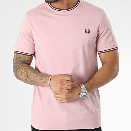 Fred Perry - Maglietta Twin Tipped M1588 Rosa