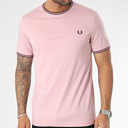 Fred Perry - Maglietta Twin Tipped M1588 Rosa