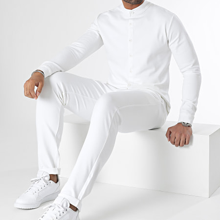 LBO - Conjunto de camisa de manga larga y pantalón chino 1070521 Blanco