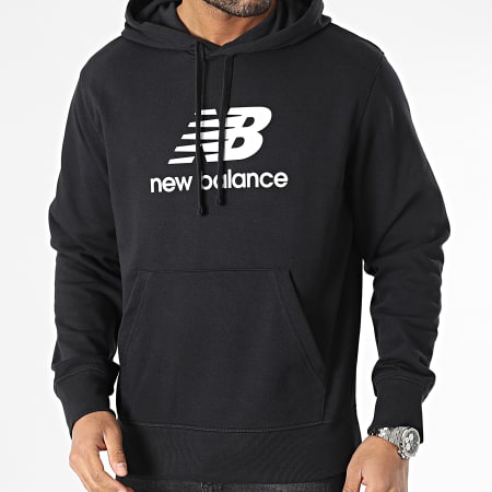 New Balance - MT31537 Felpa con cappuccio nera