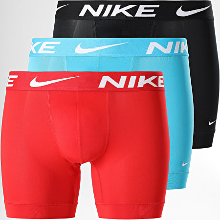 Nike - Lot De 3 Boxers KE1157 Noir Bleu Rouge