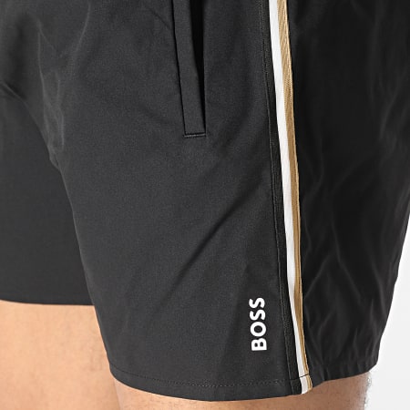 BOSS - Pantalones cortos de baño con banda 50491594 Negro