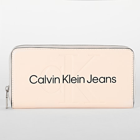 Calvin Klein - Portafoglio donna scolpito Mono 7634 Rosa