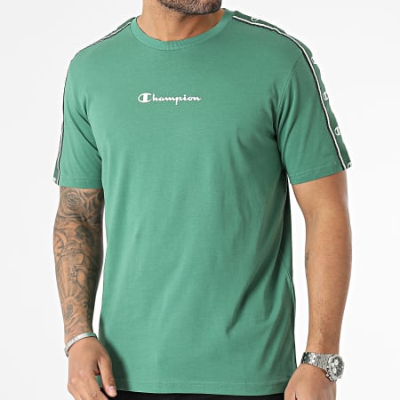 Champion - Camiseta de rayas 218472 Verde
