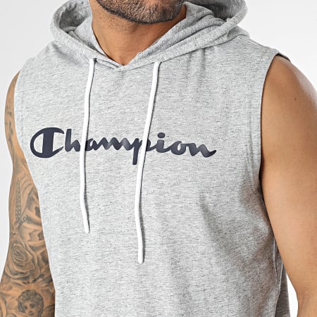 Champion - Camiseta de tirantes con capucha 218534 Heather Grey