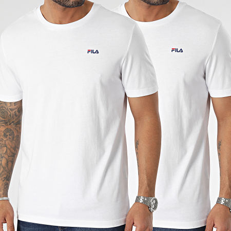 Fila - Lote de 2 camisetas Brod FAM0083 Blanco