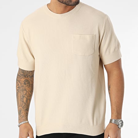 Selected - Tee Shirt Poche Rees Beige