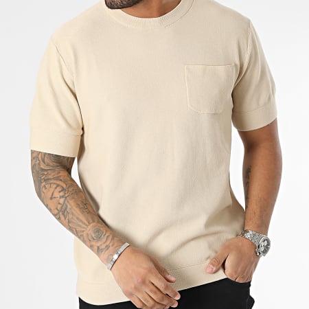 Selected - Tee Shirt Poche Rees Beige