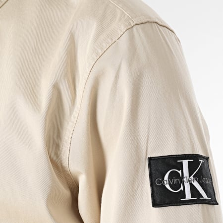 Calvin Klein - Chemise Manches Longues Monologo Badge Relax 3255 Beige