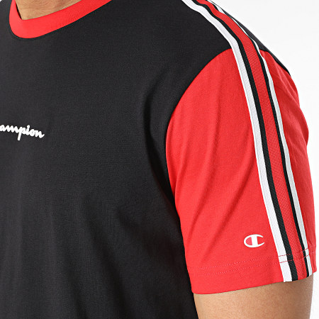 Champion - Tee Shirt A Bandes 218768 Noir Rouge