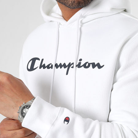 Champion - Felpa con cappuccio 218906 Bianco