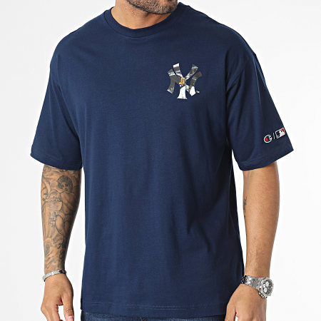 Champion - Tee Shirt 218923 New York Yankees Bleu Marine